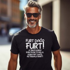 Pánske tričko s potlačou - FURT DAČO, FURT!