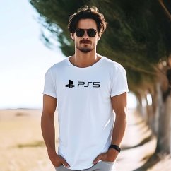 Pánske tričko s potlačou - PS5